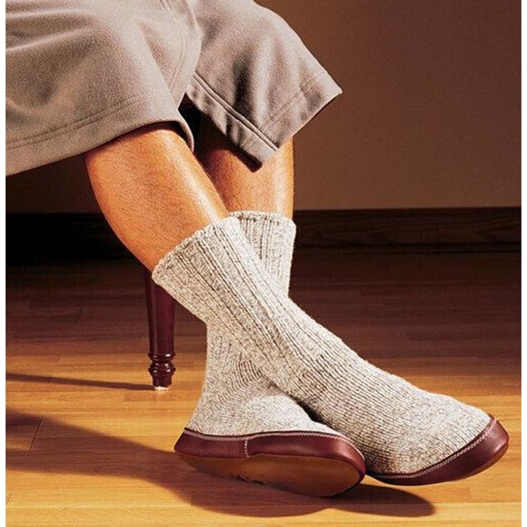 Acorn Accessories - Acorn Unisex Original Slipper Socks in Grey Women's Size 10.5-11.5 Men's 9-10